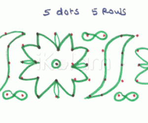 Rangoli: Border - flowers