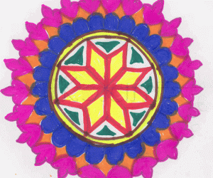 Rangoli: Magenta Rangoli
