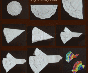 Rangoli: Paper doily birds