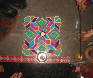 Rangoli: Diwali - celebrating with family!