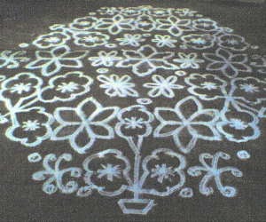 Rangoli: Flower pots