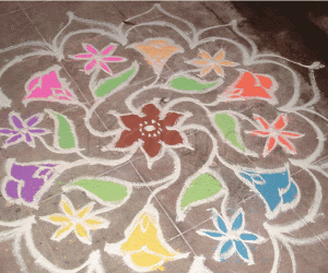 Rangoli: Flowers