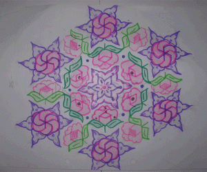 Roja poo Kolam - My mom