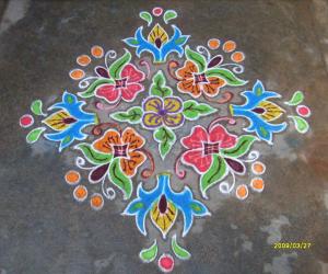 Rangoli: Floral rangoli