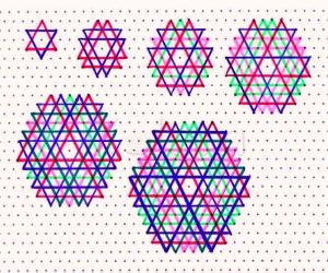 Hexagonal "yantras"