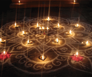 Rangoli: Karthigai kolam