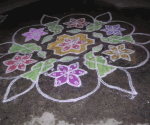 Rangoli: Parrots