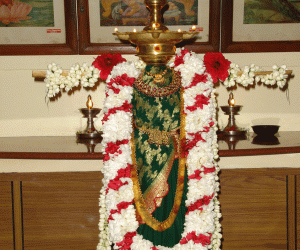 Rangoli: Lamp as Goddess