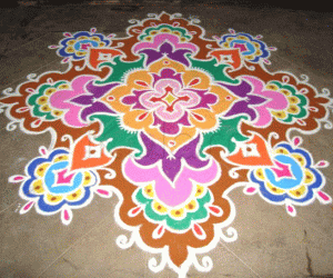 Rangoli: Multicolored Medallion