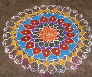 Rangoli: Multicolored Rangoli