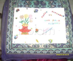 Rangoli: greeting card for lovable Thatha s 75th B"day.
