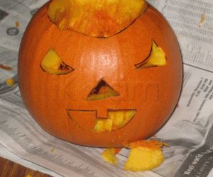 Rangoli: Jack-o-lantern - a funny face