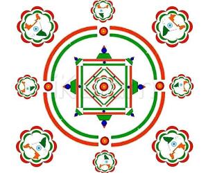 Rangoli: paDikOlam for Indian Independance Day