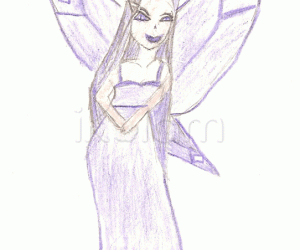 Rangoli: Purple fairy