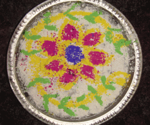 Rangoli: Rangoli on water