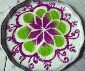 Rangoli: Rangoli on water