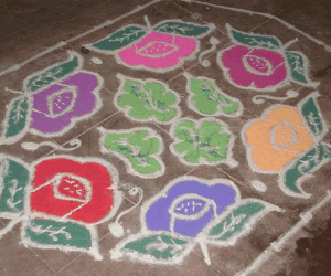 Rangoli: Roses