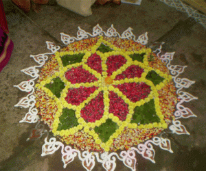 Rangoli: Flower rangoli