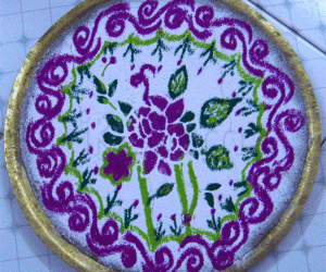 Rangoli: Rangoli on water