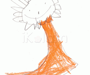 Rangoli: Girl in Orange