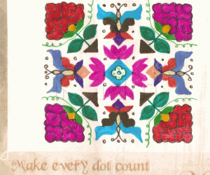 Rangoli: Butterfly & Flower