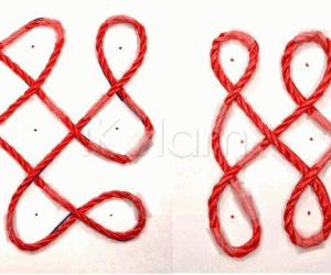 Rangoli: 3x3 chikku kOlam