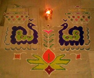 Peacock Rangoli (Margazhi Dew Drops Contest -2010)