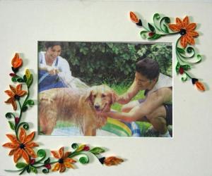 Rangoli: Quilled  photo frame
