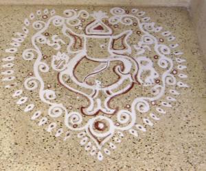 Rangoli: chathurthi ganesha maa kolam
