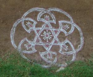 Rangoli: star rangoli