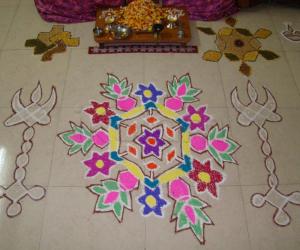 Rangoli: Golu with kolam