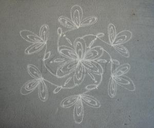 Rangoli: Simple kolam