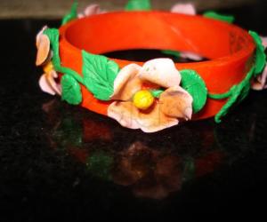 Rangoli: Cold porcelain 2 in 1 napkin holder or curtain ring