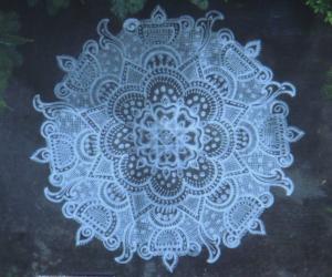 Rangoli:  welcome to margazhi (Lacy lamps)