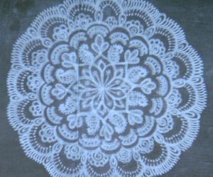Rangoli: Embroidered doily