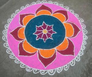 Rangoli: simple pattern