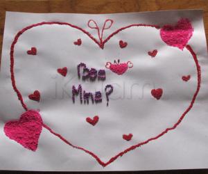 Rangoli: Valentine rangoli