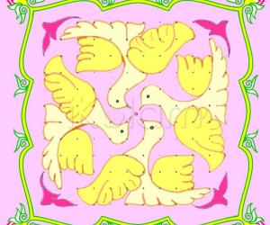 Rangoli: AnbuSangeethaji's Birdie kolam