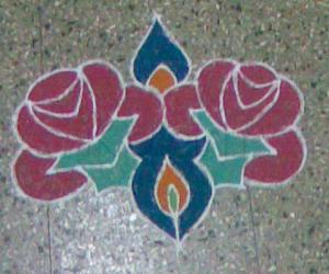 Rangoli: rose