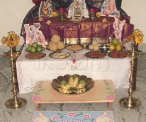 Rangoli: Janmastami at home