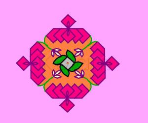 Rangoli: Lotus Kolam