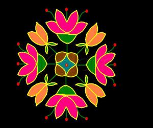 Rangoli: Lotuses
