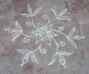 Rangoli: Simple kolam
