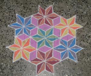 Rangoli: this  is a simple margali kolam