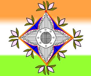 Rangoli: Rebublic day kolam