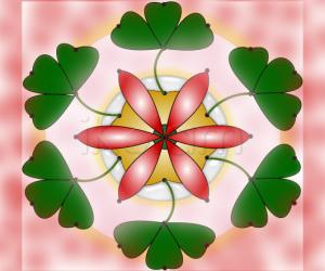 Rangoli: Clover dotted kolam