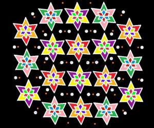Rangoli: Colourful stars