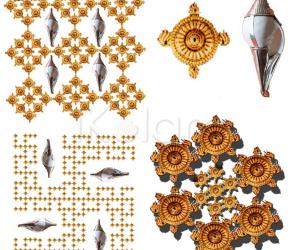 Rangoli: shanka chakra design