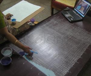 Rangoli: Basic Grid of Women's day rangoli (IWD)