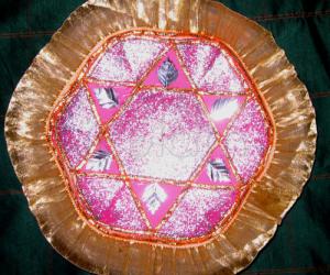 Rangoli: table decoration plate